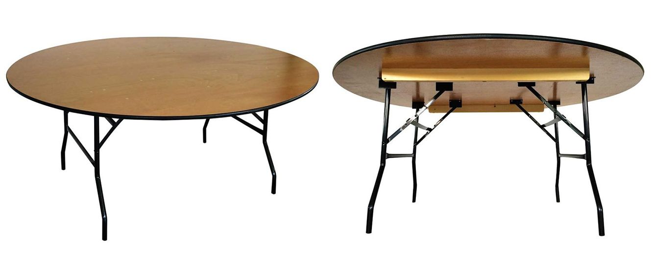 table pliante ronde bois