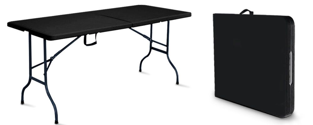 table pliable noire