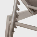 Zoom dossier Lot de 2 transats matelassés en aluminium taupe