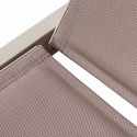 Zoom textilène bain de soleil alu taupe