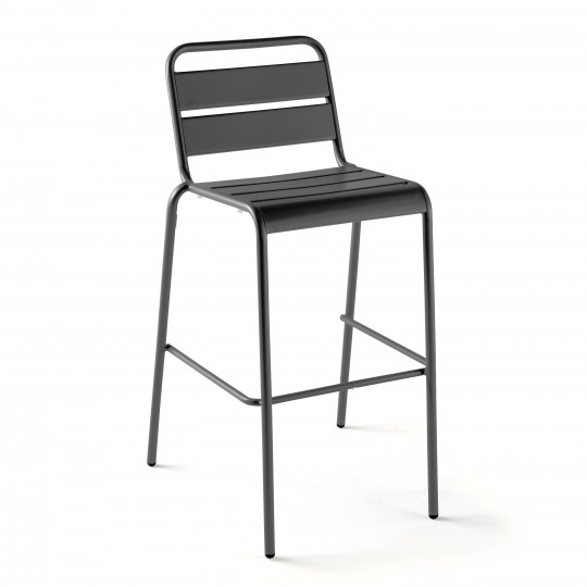 Tabouret haut en métal GRIS