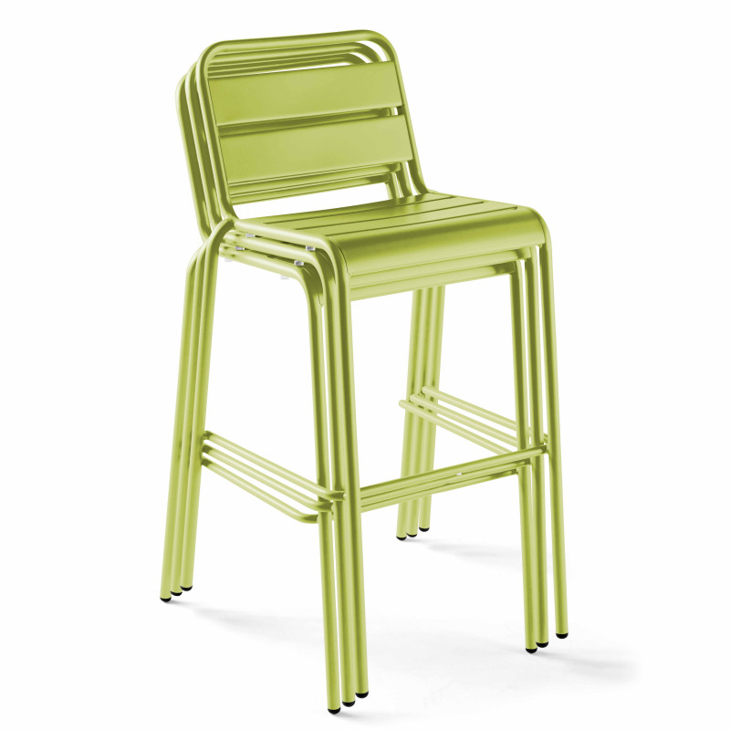 Tabouret en métal empilable VERT (2/5)