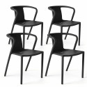 Lot de 4 fauteuils en plastique