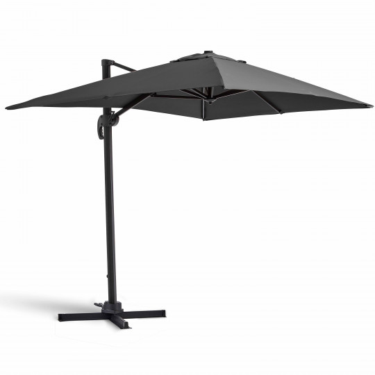 Parasol déporté professionnel 2x3 m rectangulaire inclinable 240g/m² rotatif 360° | Mobeventpro