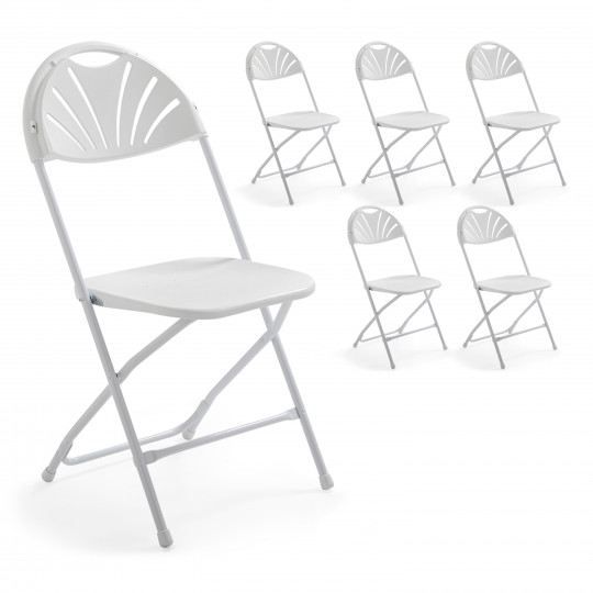 6 chaises pliantes de réception ajourées