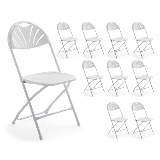 Lot de 10 chaises pliantes ajourées