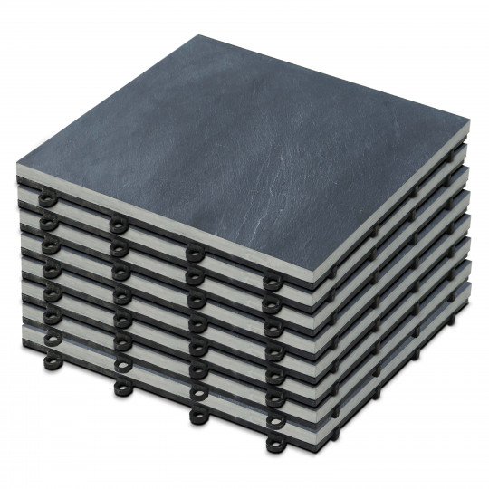 8 Dalles de terrasse pierre noire