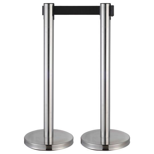 Poteaux de guidage enrouleur chromé