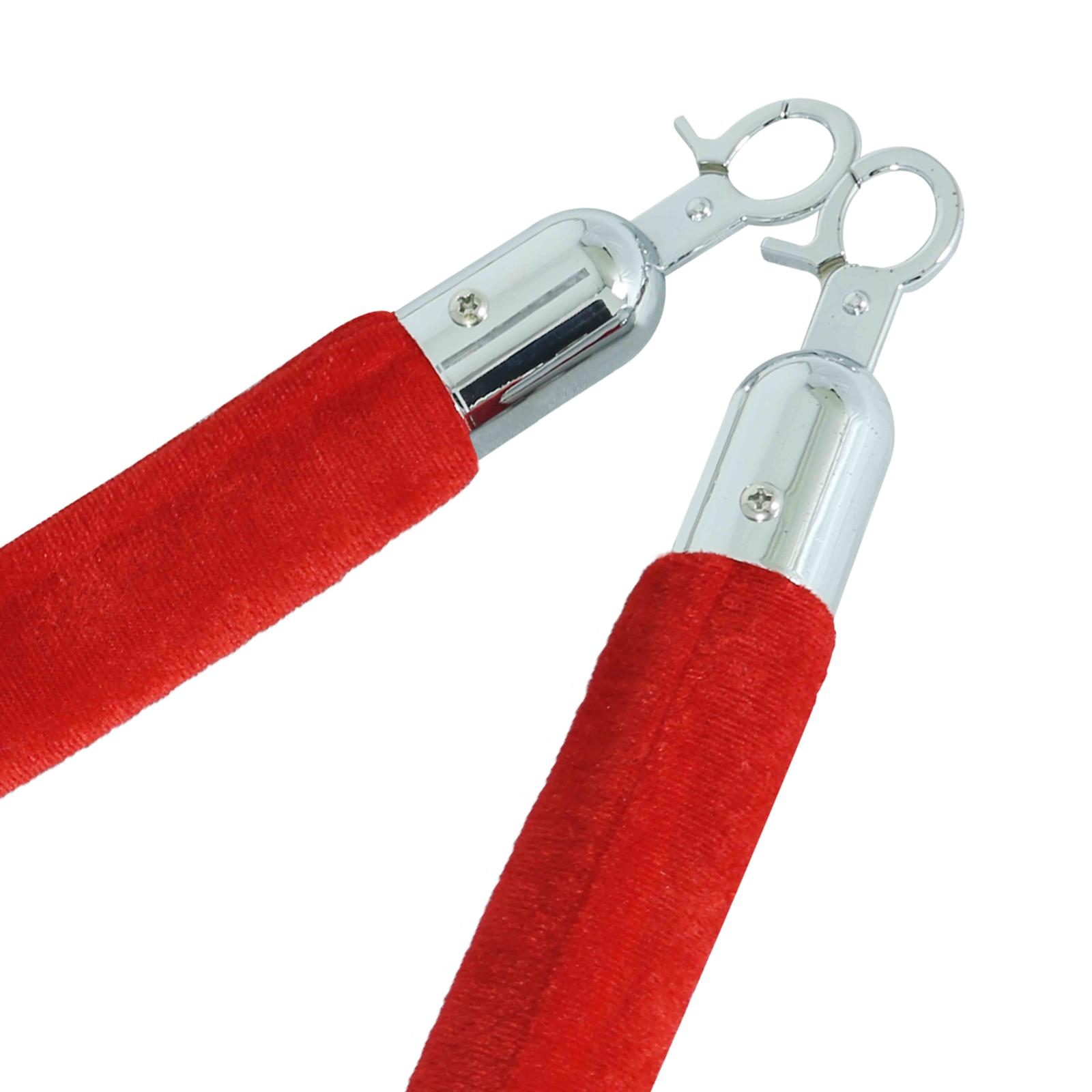 Cordon rouge en velours pour poteaux de guidage