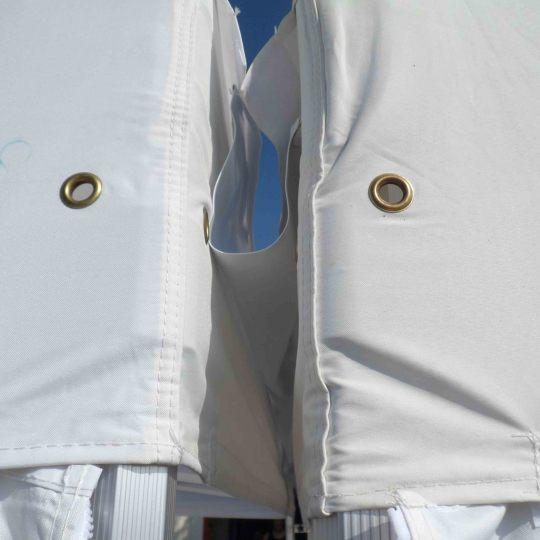 Gouttière blanche pour tente pagode 5m - 300g/m²