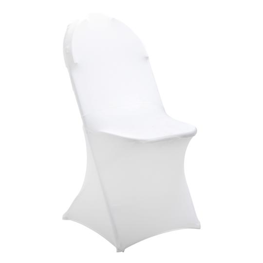 Housse de chaise pliante blanche