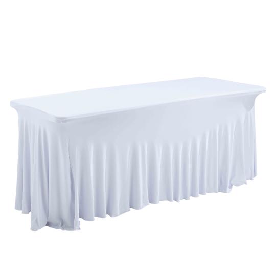 Table pliante en PEHD 180 cm 8 places + nappe blanche