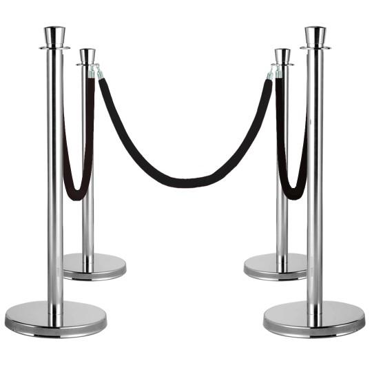 4 poteaux de guidage et 3 cordons noirs