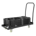 50 chaises pliantes noires+ Chariot de transport