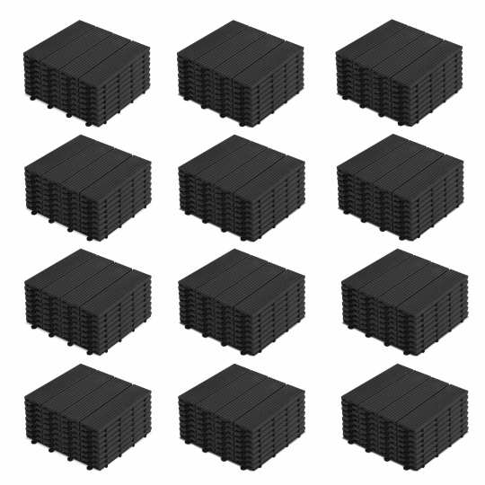 Dalles de terrasse clipsables en bois composite (30x30x2,5 cm) - Vendues par lot | Mobeventpro