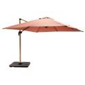 Ensemble parasol déporté inclinable (3 x 3m) 250g/m² + 4 dalles à lester remplissables