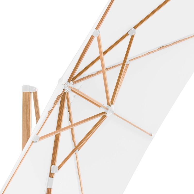 Ensemble parasol déporté inclinable (3 x 3m) 250g/m² + 4 dalles à lester remplissables (6/8)