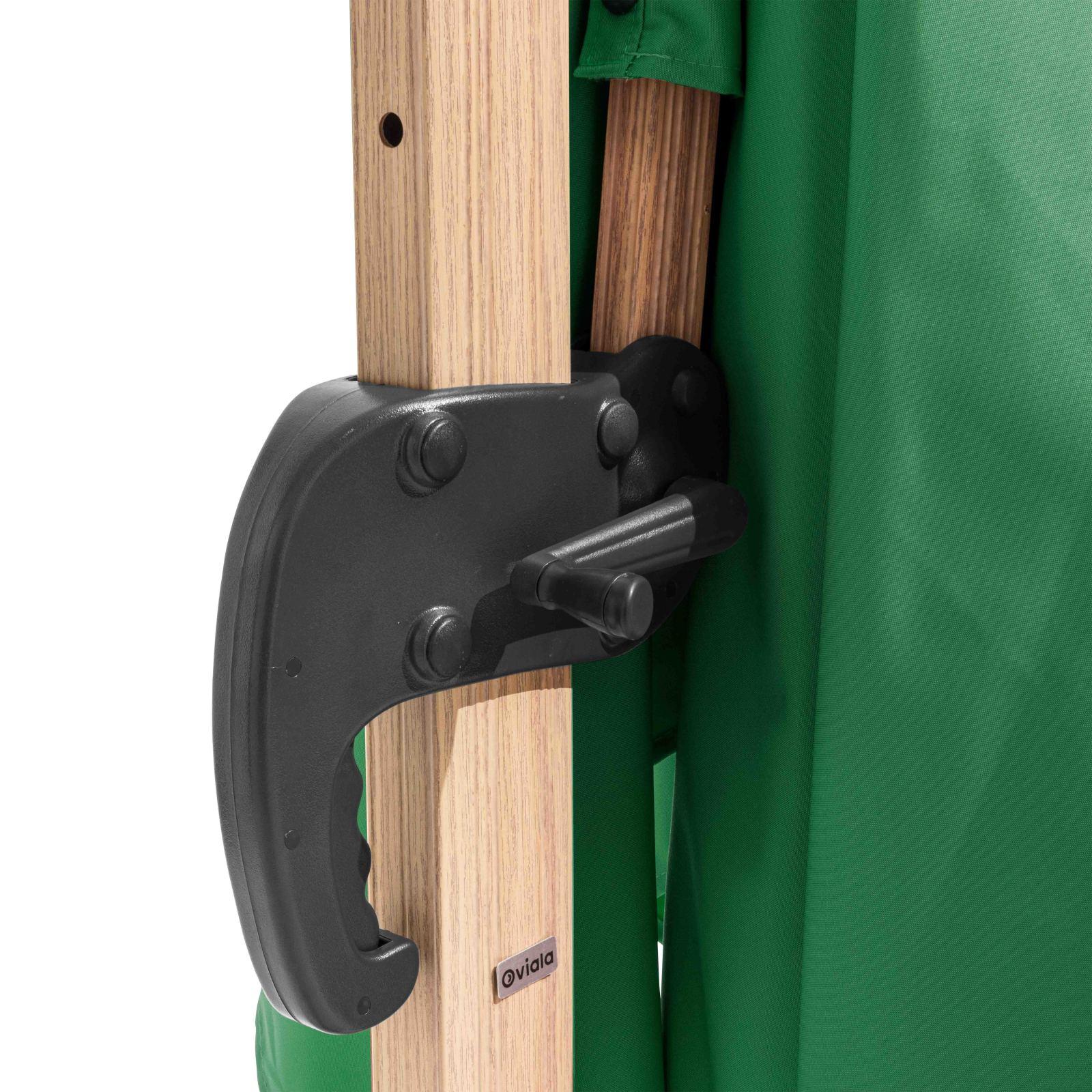 Ensemble parasol déporté inclinable carré (3 x 3m) 250g/m² + 4 dalles lestées