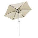 Parasol droit à manivelle inclinable ( ∅3m) - 180g/m²