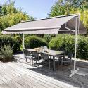 Store double pente en aluminium avec coffre - 3x4m