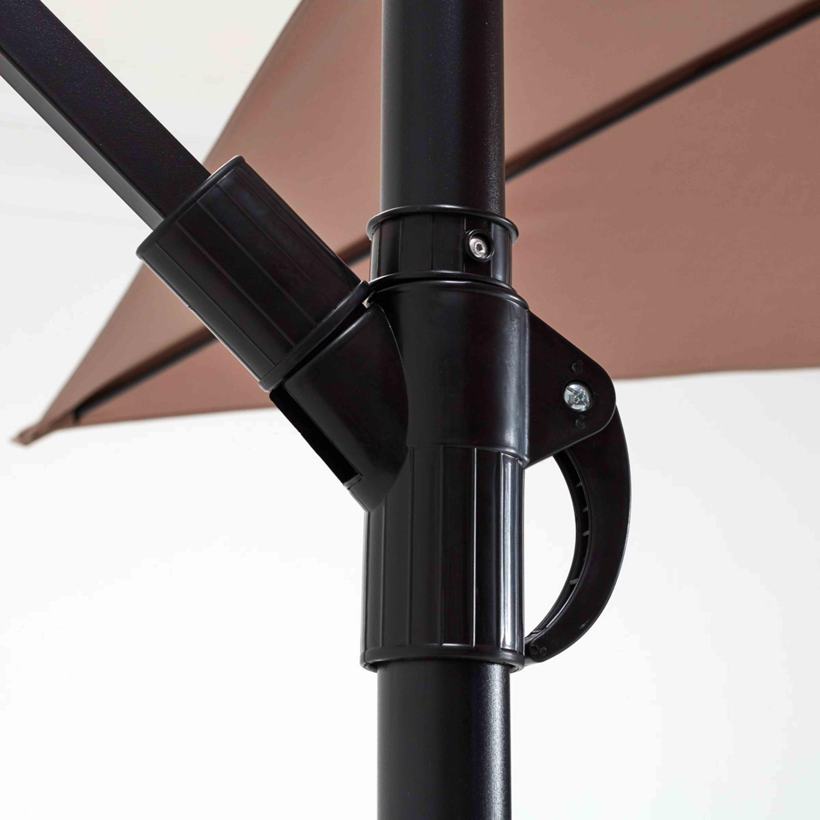 Ensemble parasol déporté inclinable 160g/m² (3 x 3m) + 4 dalles lestées