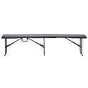 Lot de 10 banc pliants 3 places - noir