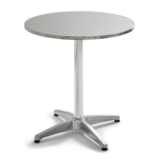 Table de terrasse bistrot ronde en aluminium (⌀60 x 70 cm)