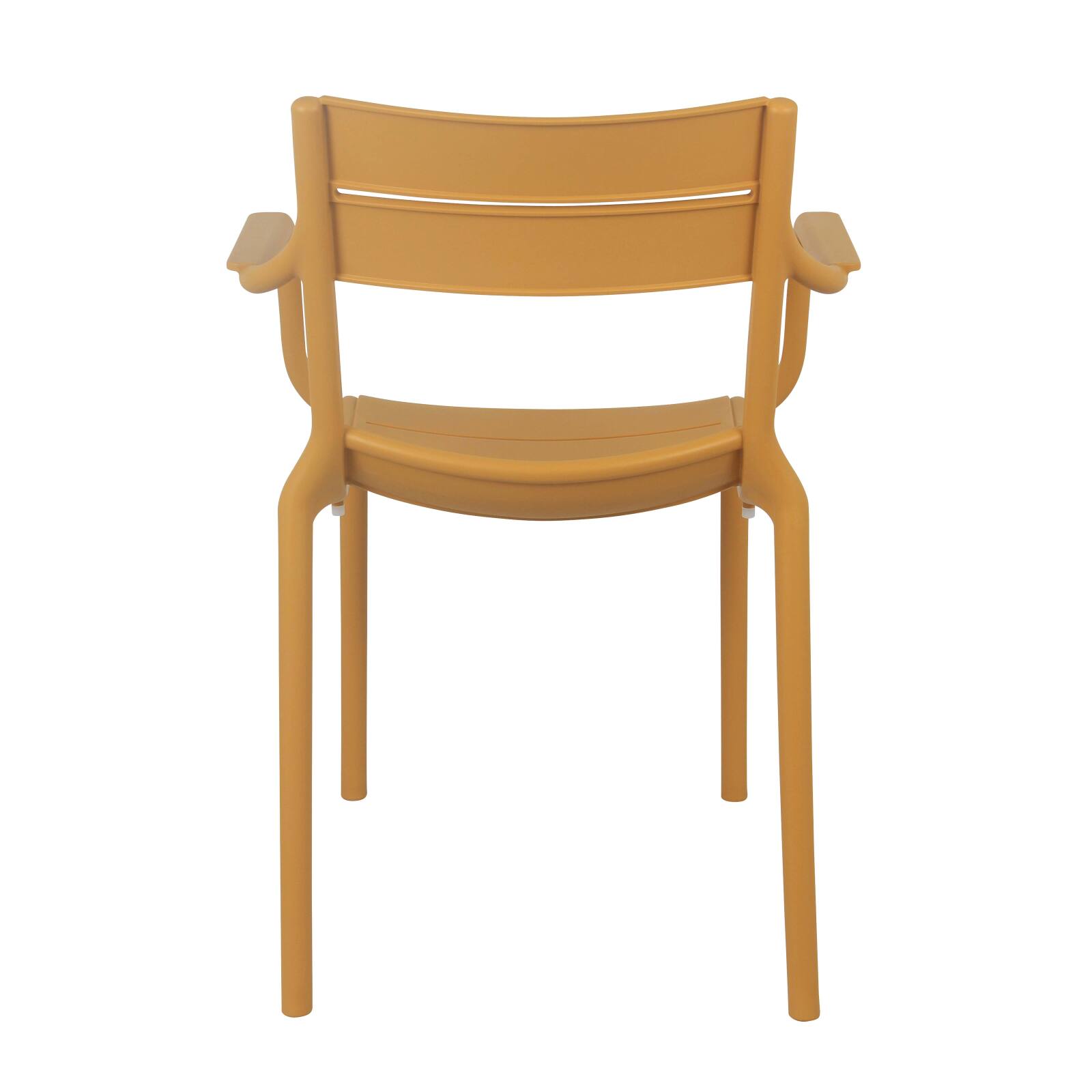 Lot de 4 chaises de terrasse avec accoudoirs en plastique