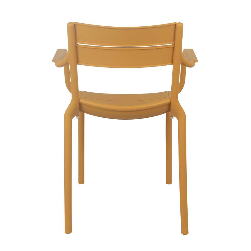 Lot de 4 chaises de terrasse avec accoudoirs en plastique (5/7)