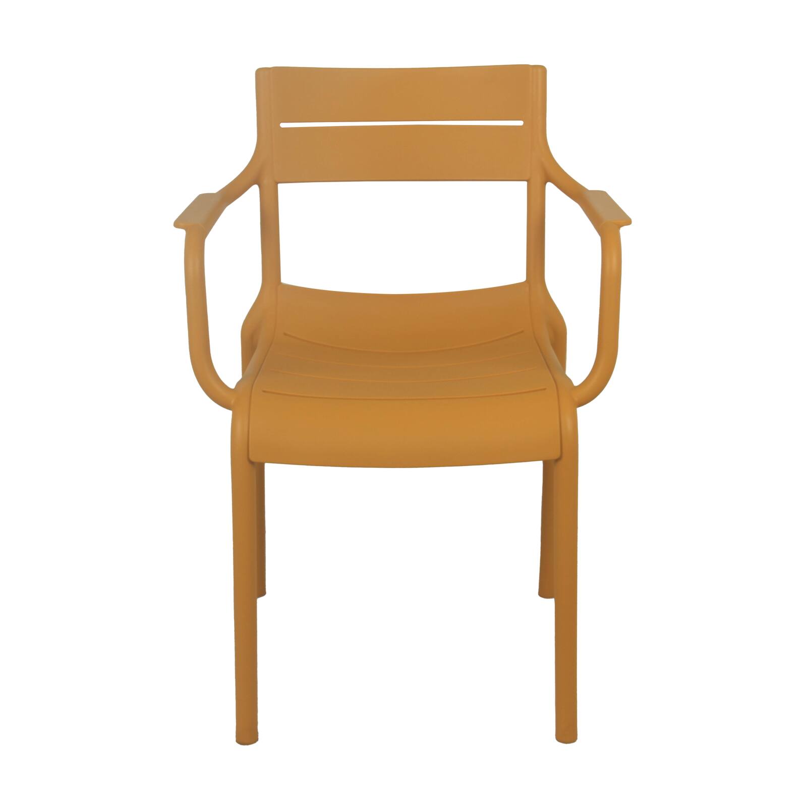 Lot de 4 chaises de terrasse avec accoudoirs en plastique