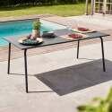 Table rectangulaire en métal (180 cm) -  8 places