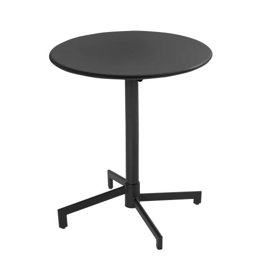 Table de restaurant bistrot ronde inclinable en métal 2-4 personnes Ø70x72 cm | Mobeventpro
