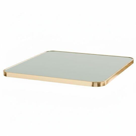 Plateau de table en stratifié 70x70 cm avec bords en aluminium | Mobeventpro