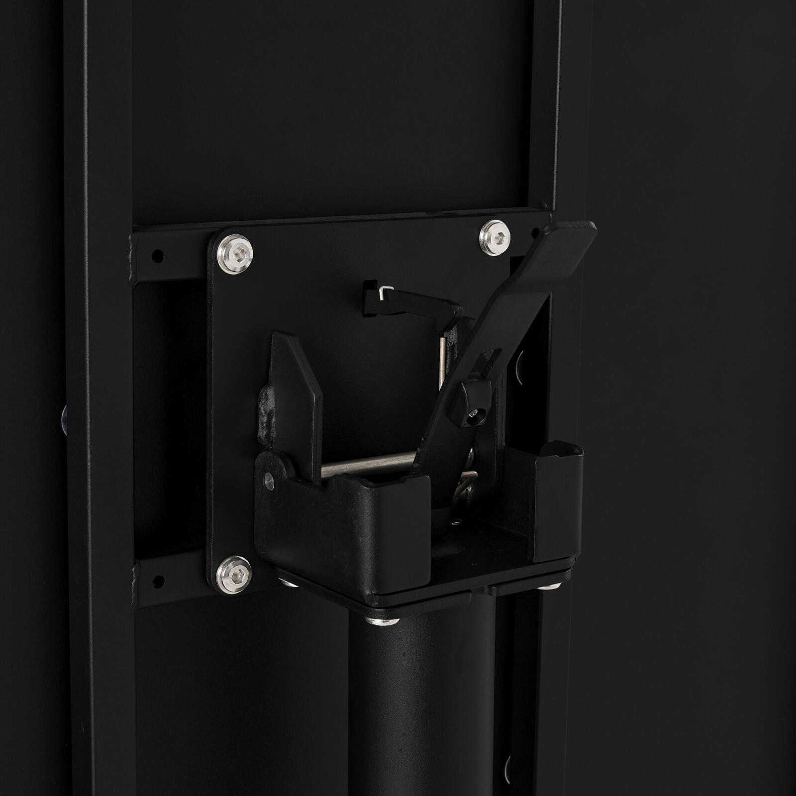 Table de terrasse bistrot ronde inclinable en métal avec pied encastrable 70x70 cm et 2 chaises avec accoudoirs